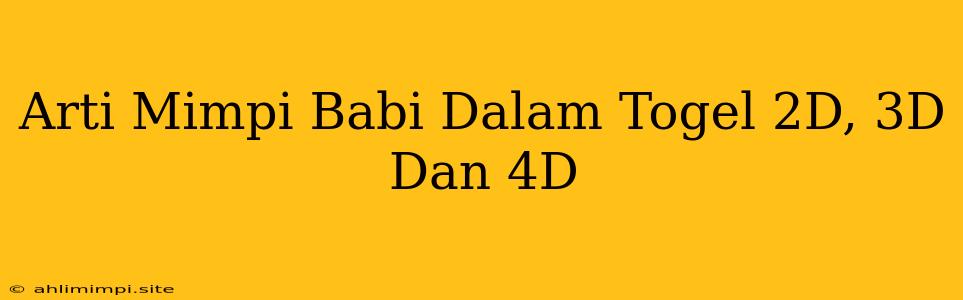 Arti Mimpi Babi Dalam Togel 2D, 3D Dan 4D