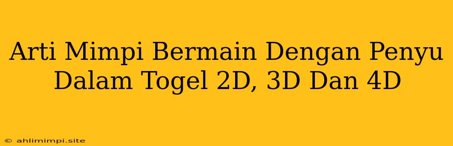 Arti Mimpi Bermain Dengan Penyu Dalam Togel 2D, 3D Dan 4D