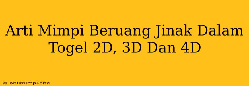 Arti Mimpi Beruang Jinak Dalam Togel 2D, 3D Dan 4D