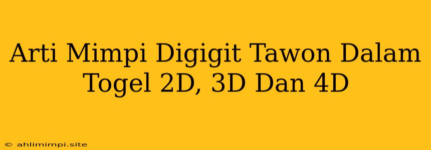 Arti Mimpi Digigit Tawon Dalam Togel 2D, 3D Dan 4D