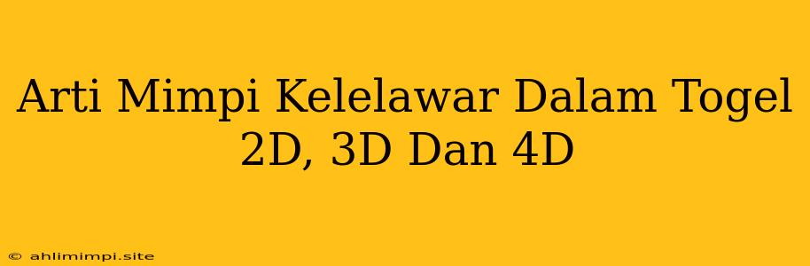 Arti Mimpi Kelelawar Dalam Togel 2D, 3D Dan 4D