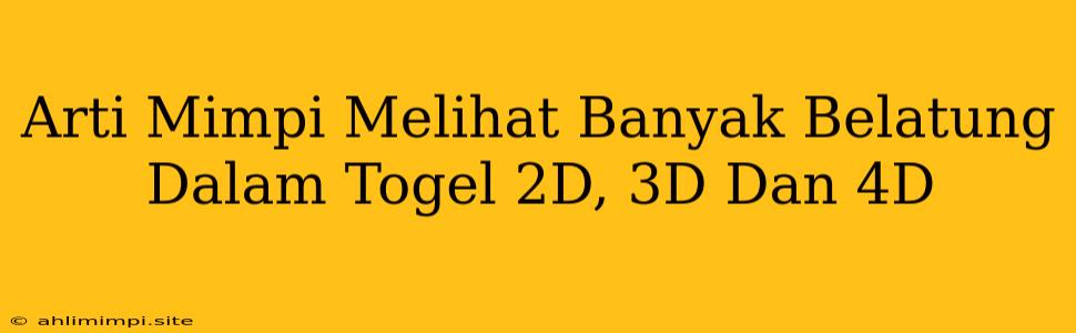 Arti Mimpi Melihat Banyak Belatung Dalam Togel 2D, 3D Dan 4D