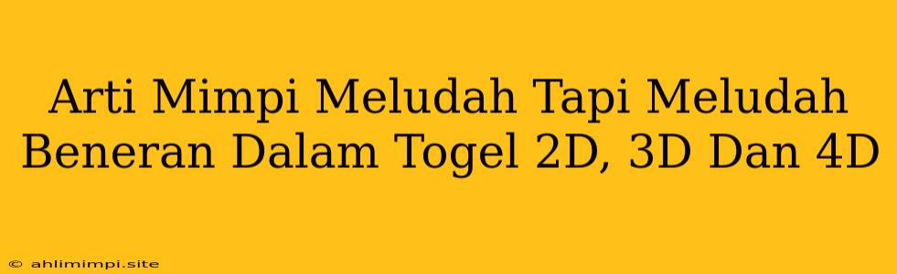 Arti Mimpi Meludah Tapi Meludah Beneran Dalam Togel 2D, 3D Dan 4D