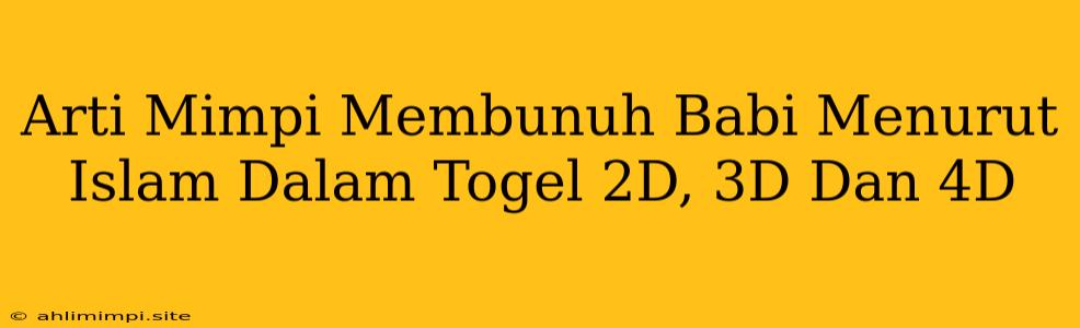 Arti Mimpi Membunuh Babi Menurut Islam Dalam Togel 2D, 3D Dan 4D